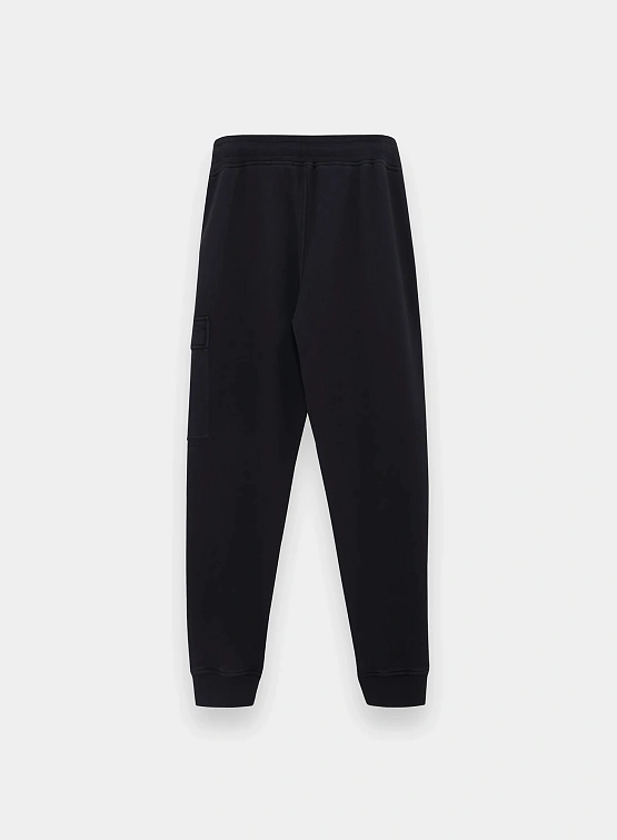Брюки C.P. Company Cotton Diagonal Fleece Resist Dyed Black