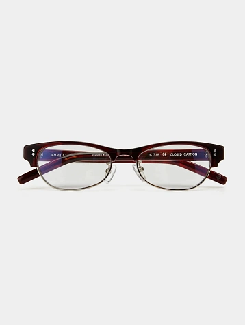 Очки Bonnie Clyde Closed Caption Red Tortoise & Clear Lens