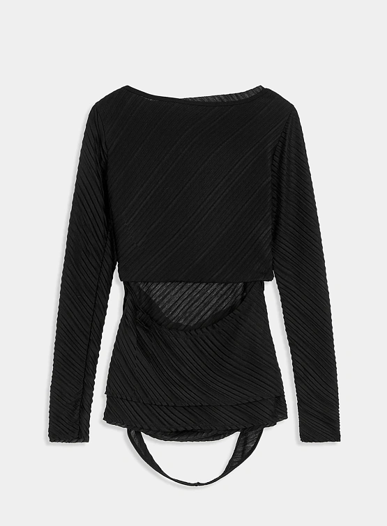 Женский топ OPEN YY Pleats Top Black