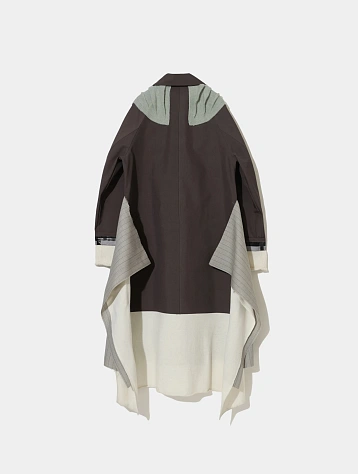 Женское пальто UNDERCOVER Bonded Wool Stripe Gray Brown