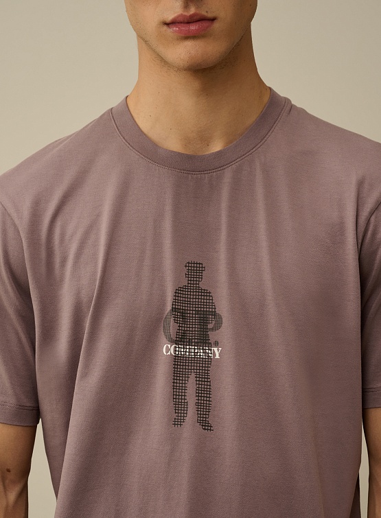 Футболка C.P. Company 30/1 Waffled British Sailor Purple Dove