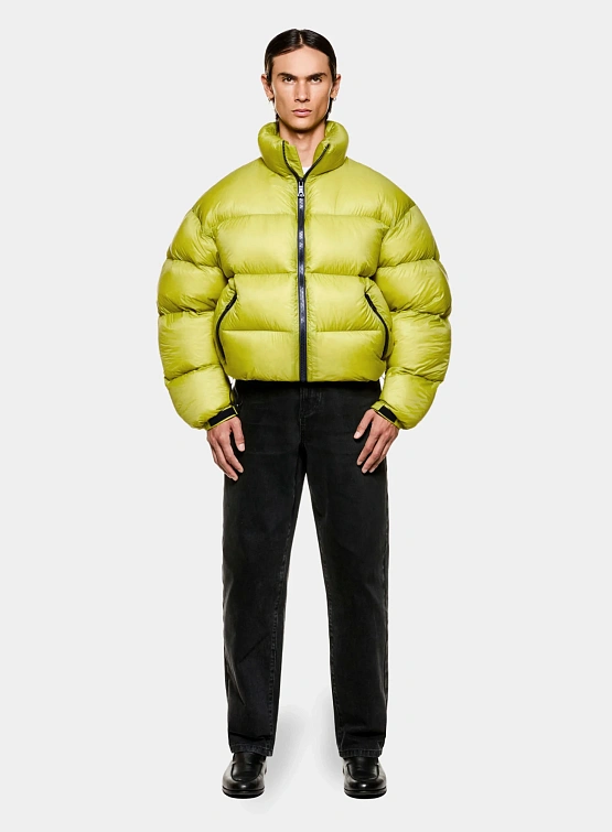 Пуховик MKI MIYUKI ZOKU Translucent Funnel Neck Bubble Chartreuse