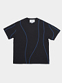 футболка jungles jungles overlock stitch tee black