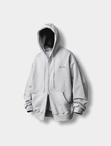 Зип-худи ANGLAN Essential Zip Hoodie Melange Grey