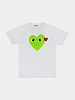 Футболка Comme des Garçons PLAY Big Green Heart White