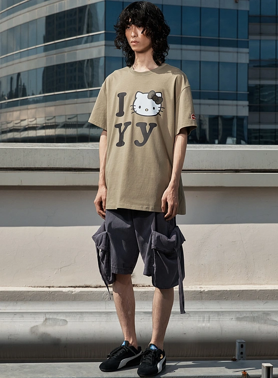 Футболка OPEN YY Kitty x YY T-Shirt Khaki