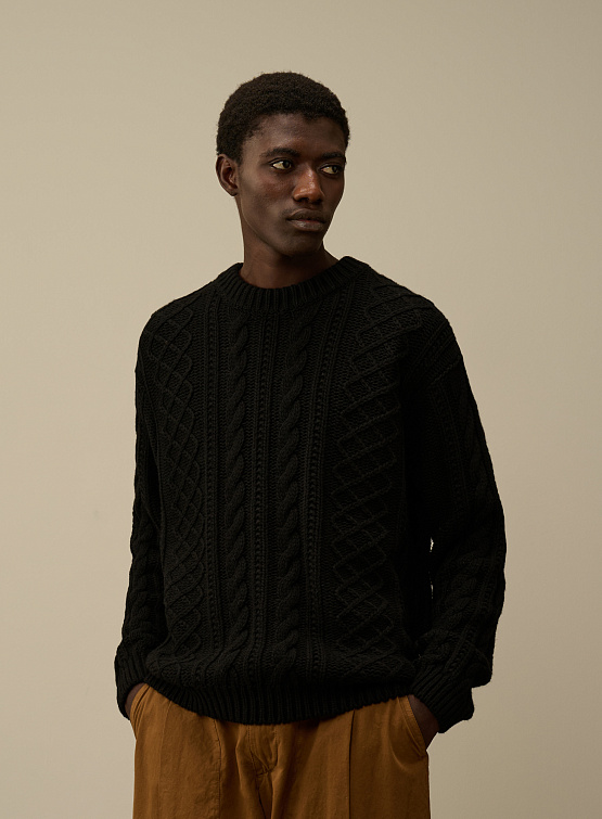 Свитер C.P. Company Lambswool Crewneck Logo Black