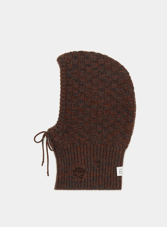Балаклава MM6 Maison Margiela Tile Knit Brown