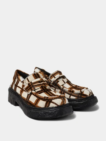 Женские лоферы CAMPERLAB Vamonos Cream-Brown Tartan