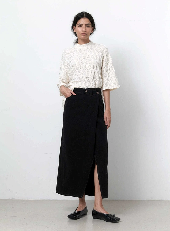 Женская юбка EPINGLER Folding Denim Long Black