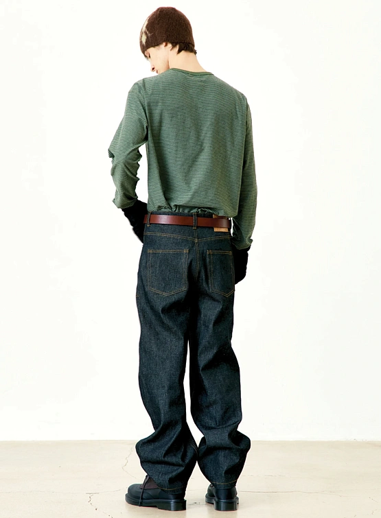 Лонгслив COOR Dying Pin Stripe Washed Green