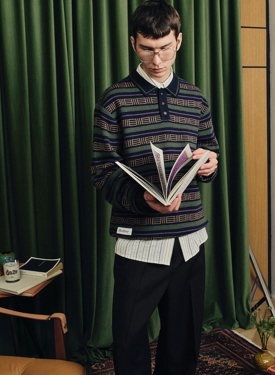 Свитер Butter Goods Windsor Knitted Sweater Navy/Forest