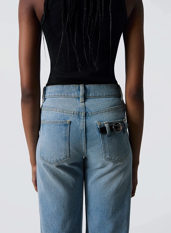 Женские Джинсы Coperni Wide Leg Pants Blue