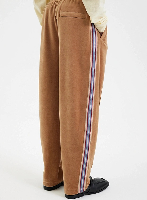 Брюки AFTER PRAY Velvet Track Pants Mocha