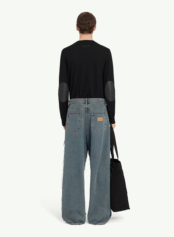Джинсы MM6 Maison Margiela Frayed Denim Grey