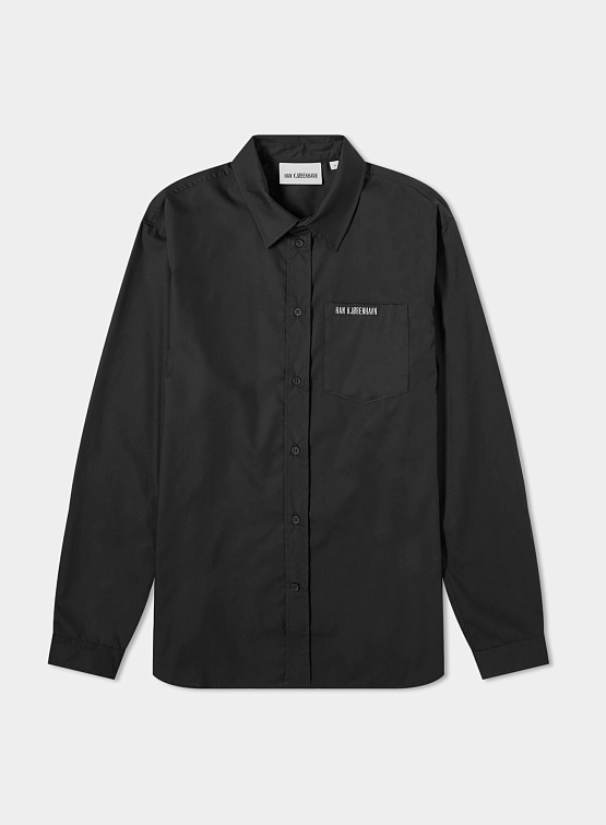 Рубашка Han Kjøbenhavn Logo Regular Fit Shirt Black