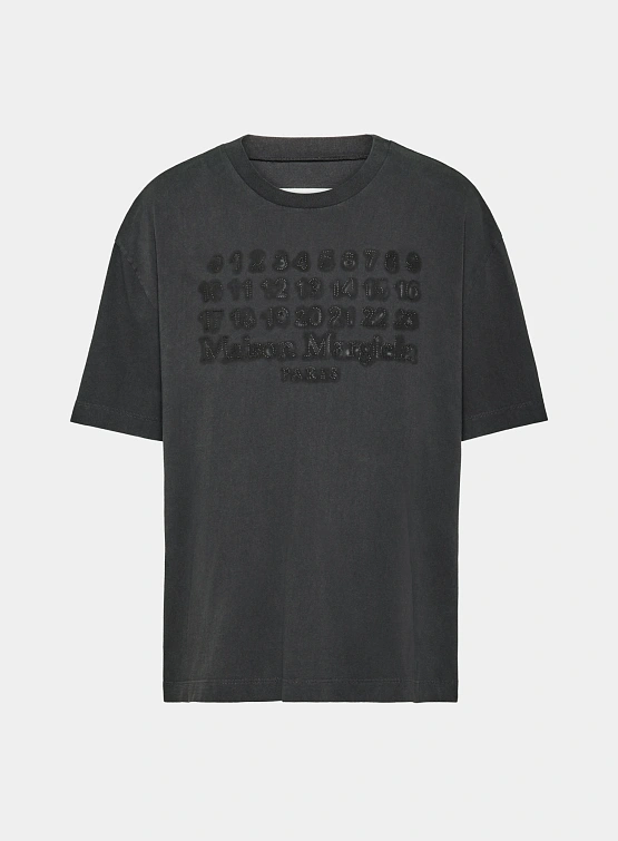 Футболка Maison Margiela Embroidered Logo Charcoal