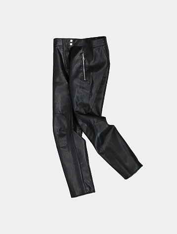 Брюки System Studios Vegan Leather Biker Pants Black