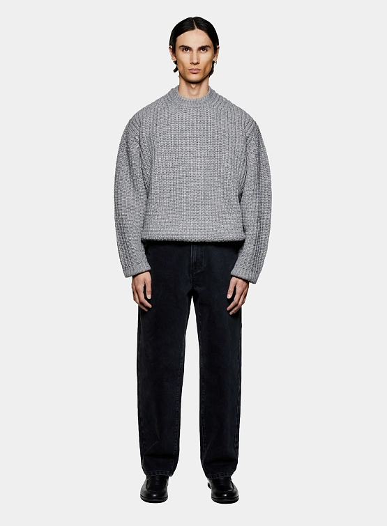 Свитер MKI MIYUKI ZOKU Chunky Rib Knit Melange Grey