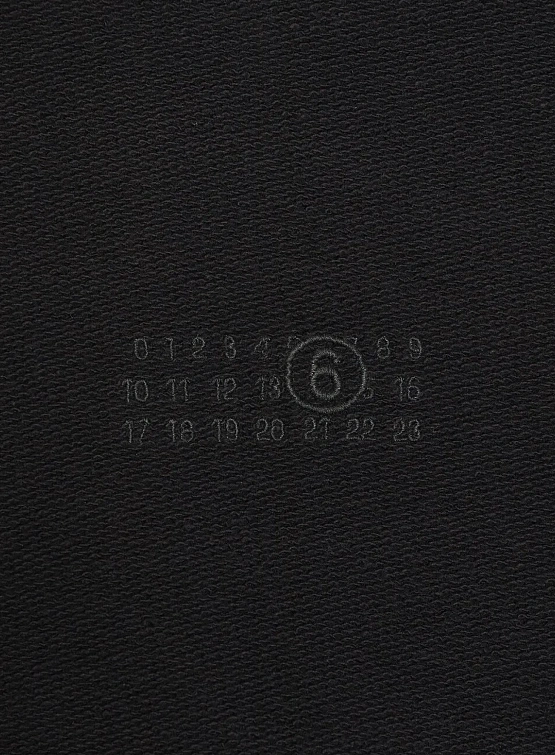 Зип-худи MM6 Maison Margiela Brushed Jersey Black