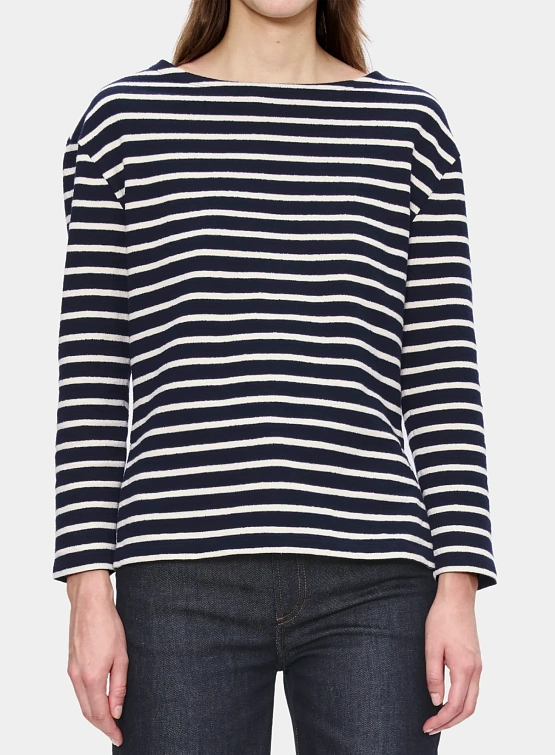 Жеснкий лонгслив A.P.C. Mariniere Dark Navy