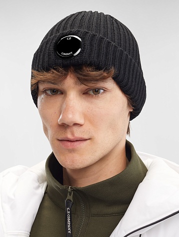 Шапка C.P. Company Extra Fine Merino Wool Black