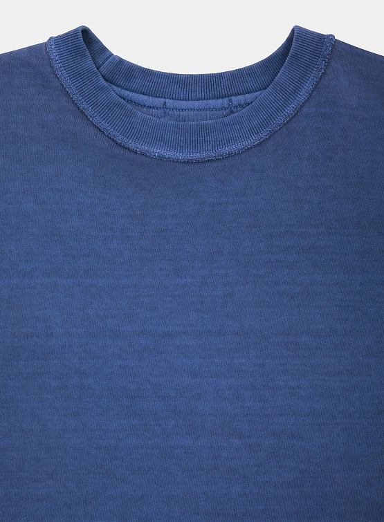Свитшот ANGLAN Reversible Pigment Two Layer Washed Blue