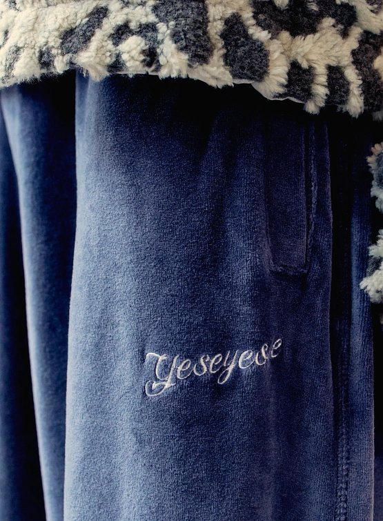 Брюки YESEYESEE Y.E.S Velour Pants Smoky Blue