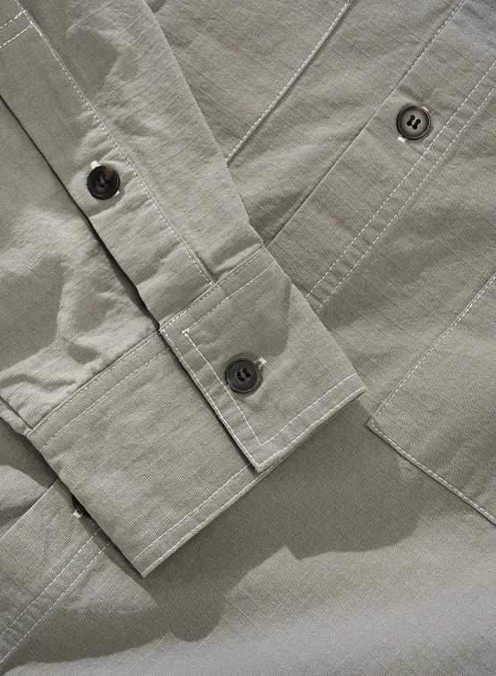 Рубашка Butter Goods Ripstop Button Up Grey