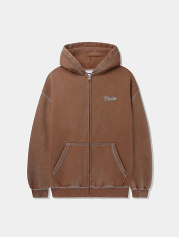 Зип-худи Butter Goods Jive Zip-Thru Washed Brown