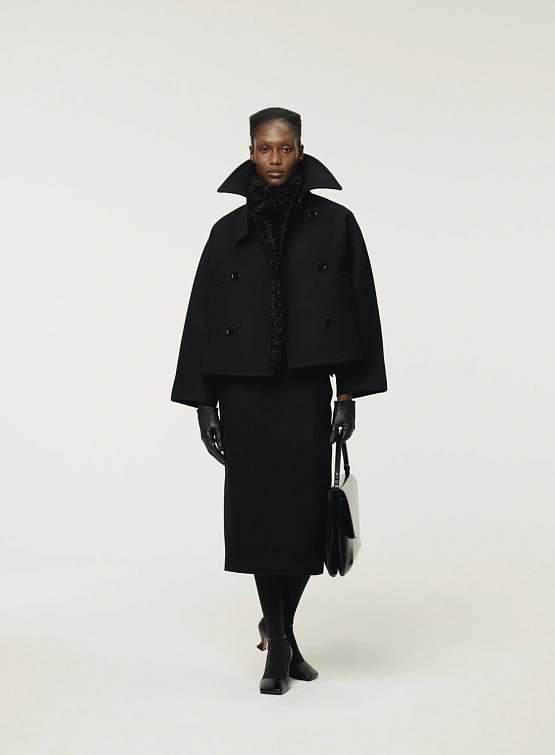 Женское полупальто Recto Primary Wool Short Pea Black