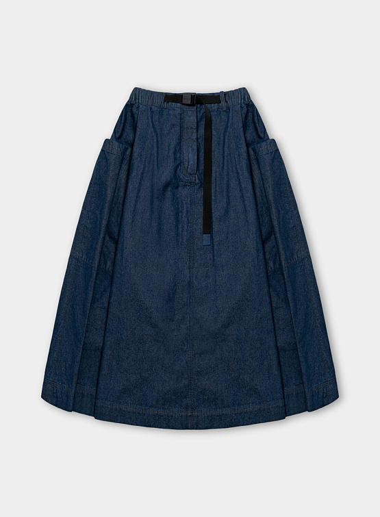 Юбка ANGLAN Belt Bloom Denim Skirt Indigo Denim