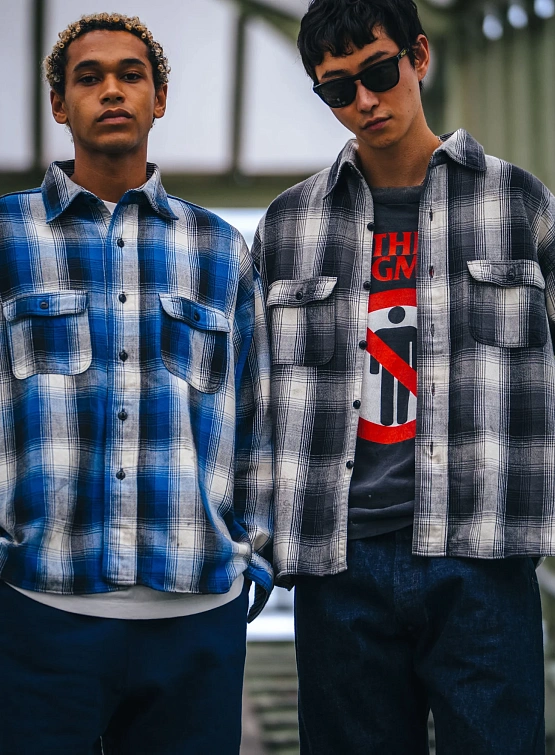 Рубашка SAINT MXXXXXX Flannel Shirt Check Black