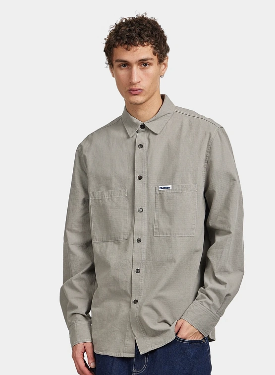 Рубашка Butter Goods Ripstop Button Up Grey