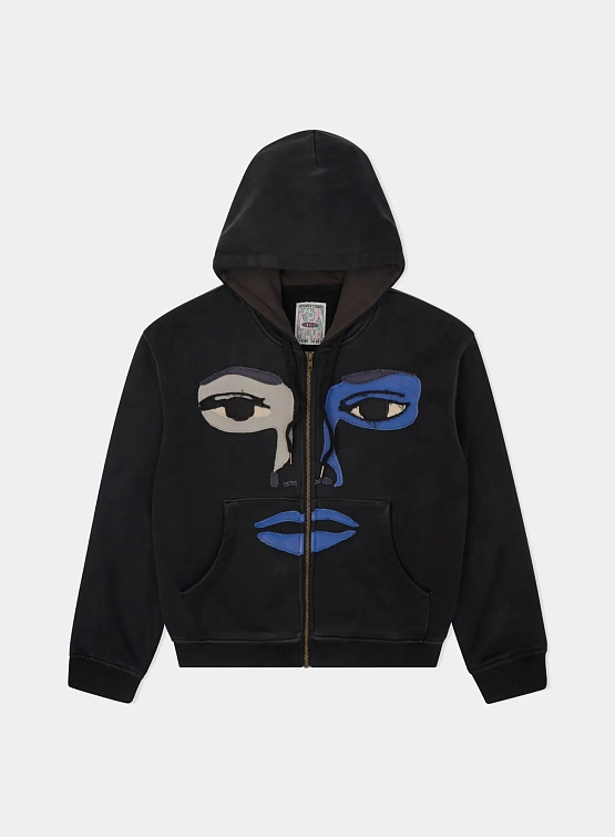 Зип-худи KidSuper Patchwork Face Heavyweight Black