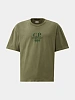Футболка C.P. Company 20/1 Jersey Boxy Logo Thyme Green