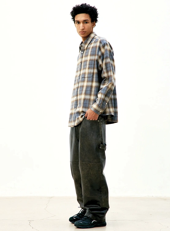 Рубашка COOR Ombre Flannel One Pocket Check Brown