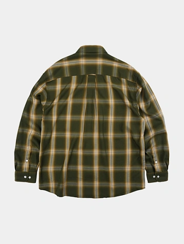 Рубашка FrizmWORKS Lyocell Check Relaxed Green