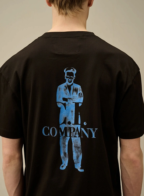 Футболка C.P. Company 30/1 Jersey Logo Black