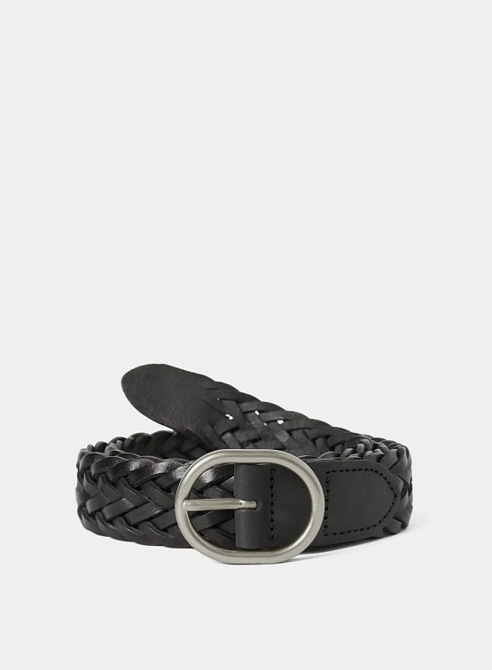 Ремень thisisneverthat Leather Mesh Belt Black