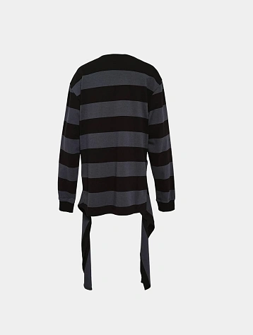 Женское поло OPEN YY Stripe Trim Rugby Grey