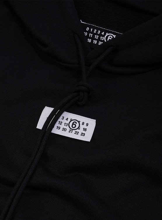 Худи MM6 Maison Margiela Numeric Logo Tag Black