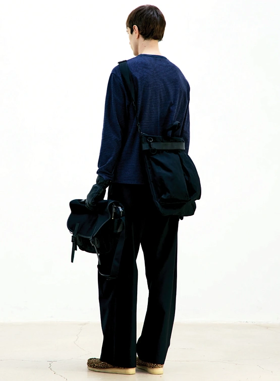 Лонгслив COOR Dying Pin Stripe Washed Navy