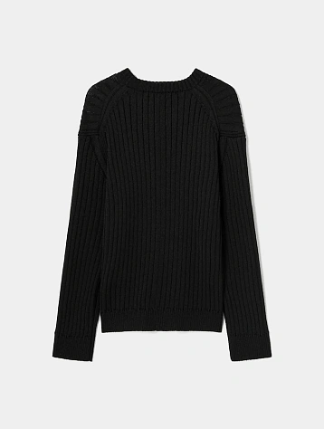 Свитер JUUN.J Vertical Rib Pattern Sweater Black