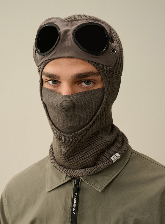 Балаклава C.P. Company Extra Fine Merino Goggle Walnut