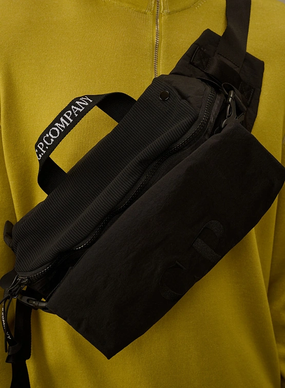 Сумка C.P. Company Plain Paper Touch Waistbag Black