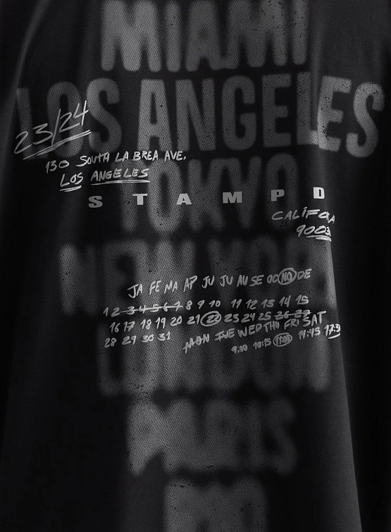 Футболка Stampd Locations Relaxed Tee Black