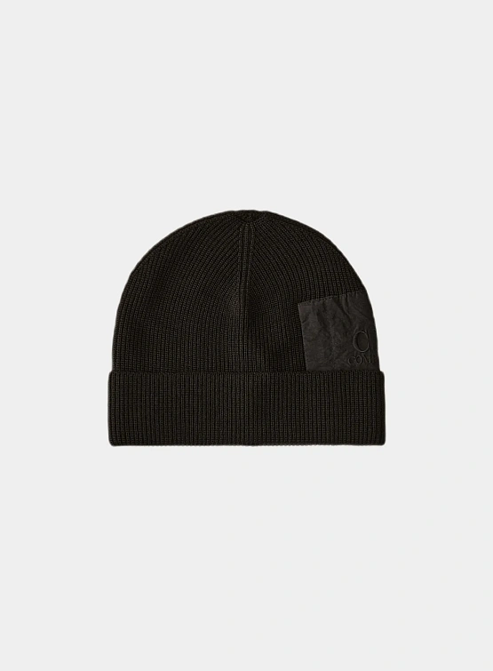 Шапка C.P. Company Extrafine Merino Wool Zip Pocket Black