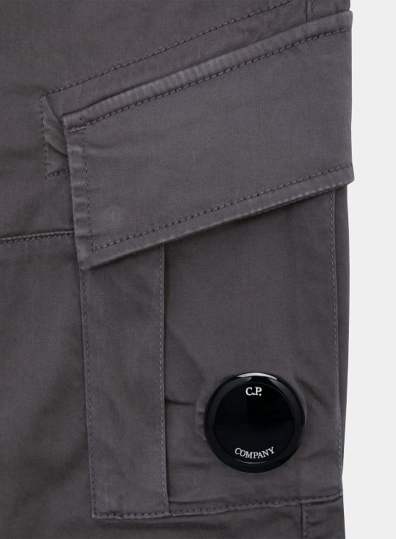 Шорты C.P. Company Stretch Sateen Cargo Smoked Pearl