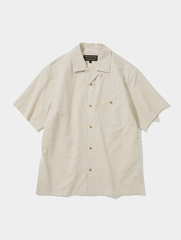 Рубашка Uniform Bridge 24SS Open Collar Stripe Beige